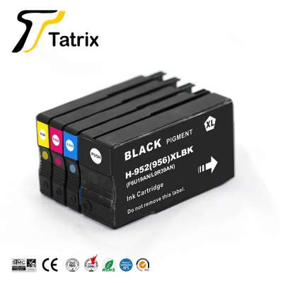 Tatrix F6U19AN 952 952XL 956 956XL Color Remanufactured Inkjet Ink Cartridge for HP OfficeJet Pro 8715 8725 Printer